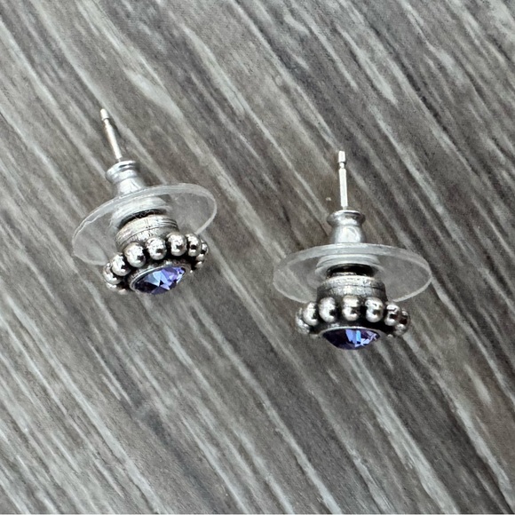 💜 BRIGHTON Twinkle June Birthstone - Alexandrite/ Tanzanite Mini Post Earrings - Picture 3 of 10